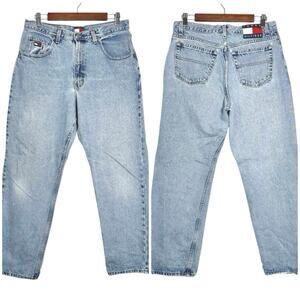 Tommy Jeans | Men | Vintage 90s Y2K Light Distressed Worn Baggy Denim Jeans | 32